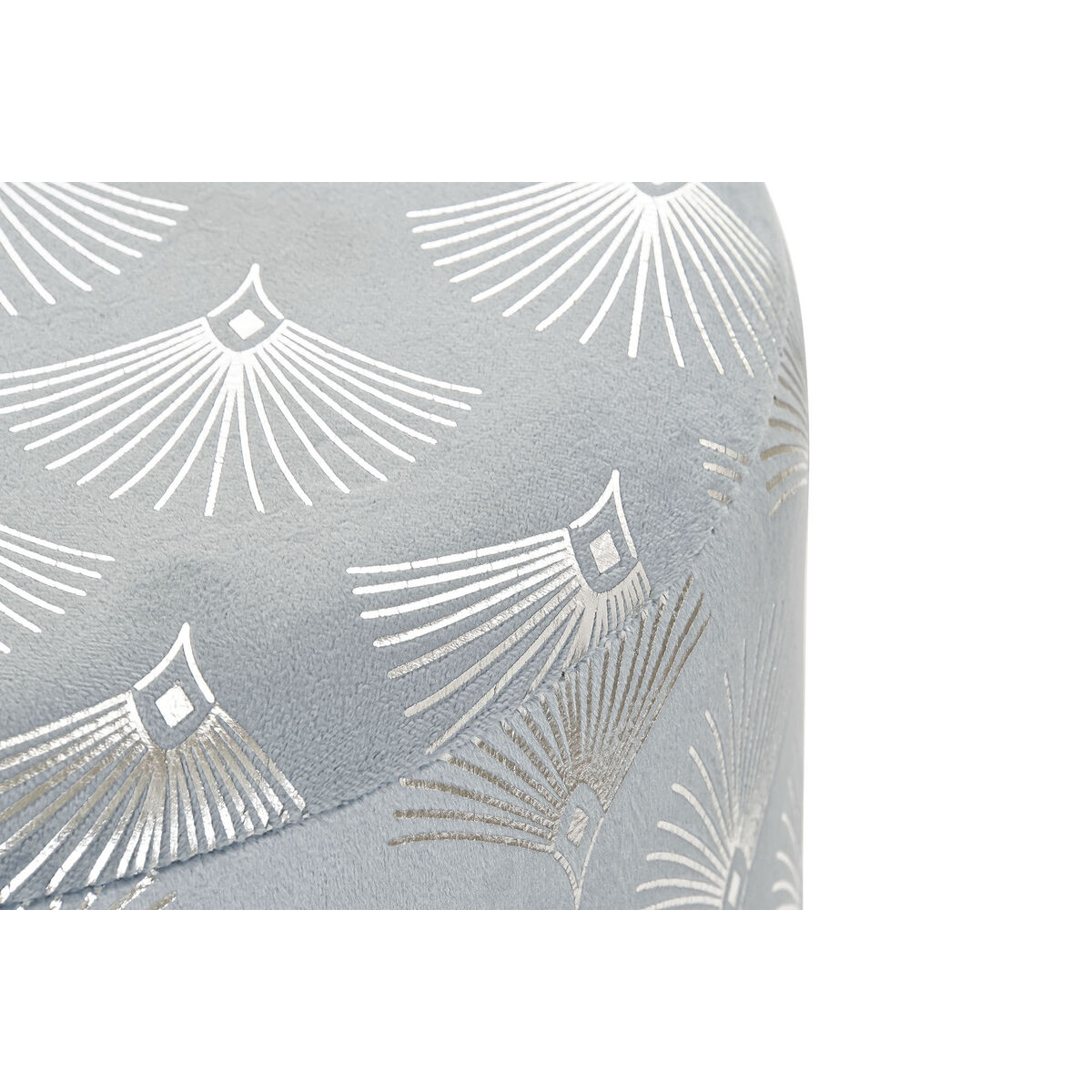 Fotpall DKD Home Decor Blå Polyester Metall Gyllene (35 x 35 x 43 cm) - 8