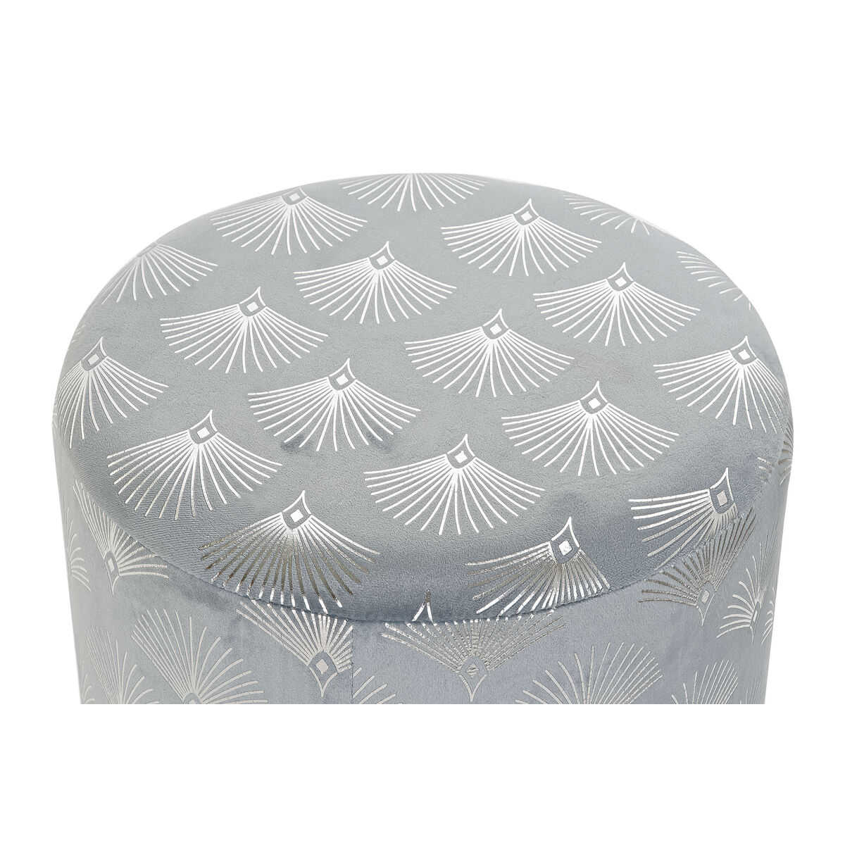 Fotpall DKD Home Decor Blå Polyester Metall Gyllene (35 x 35 x 43 cm) - 6