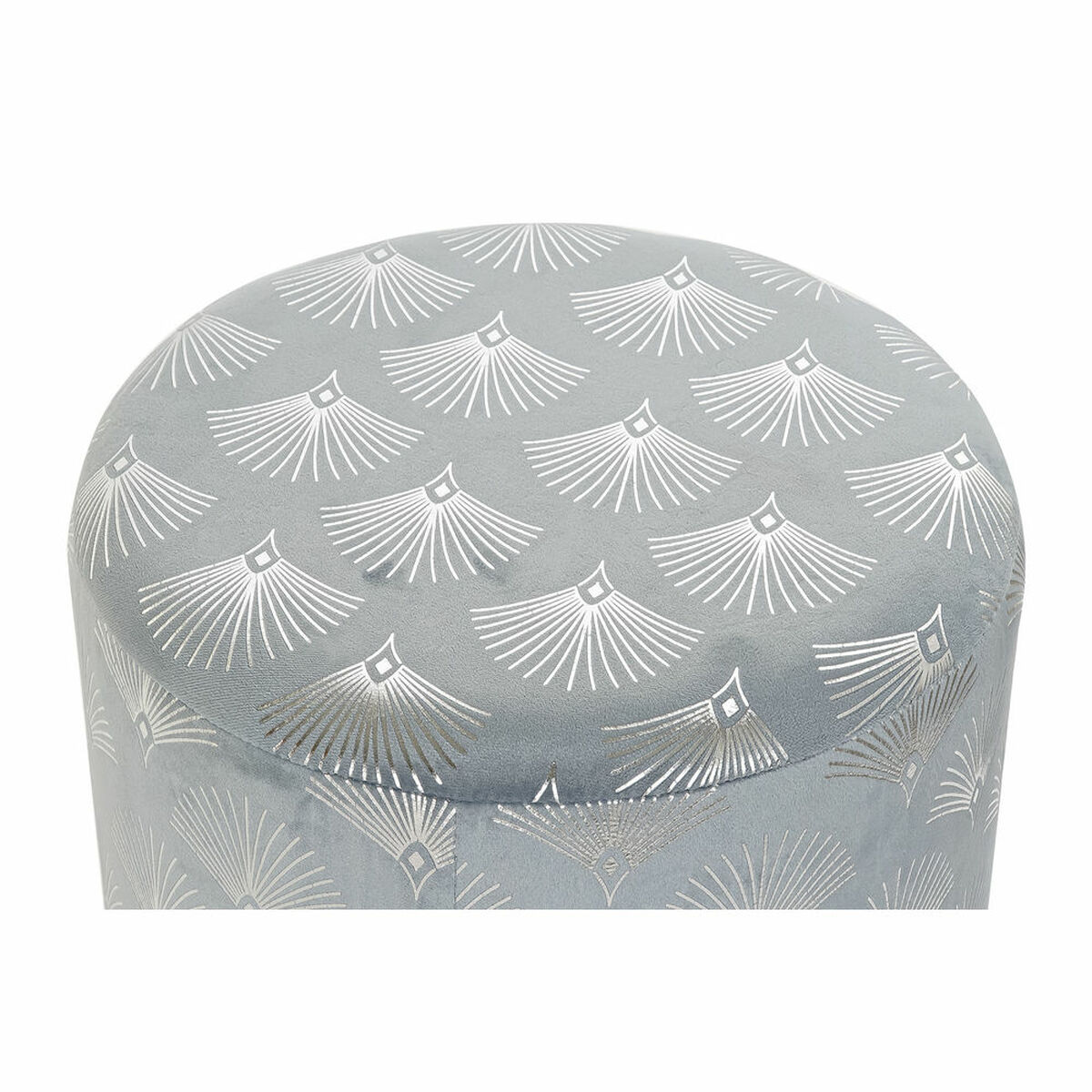 Fotpall DKD Home Decor Blå Polyester Metall Gyllene (35 x 35 x 43 cm) - 4