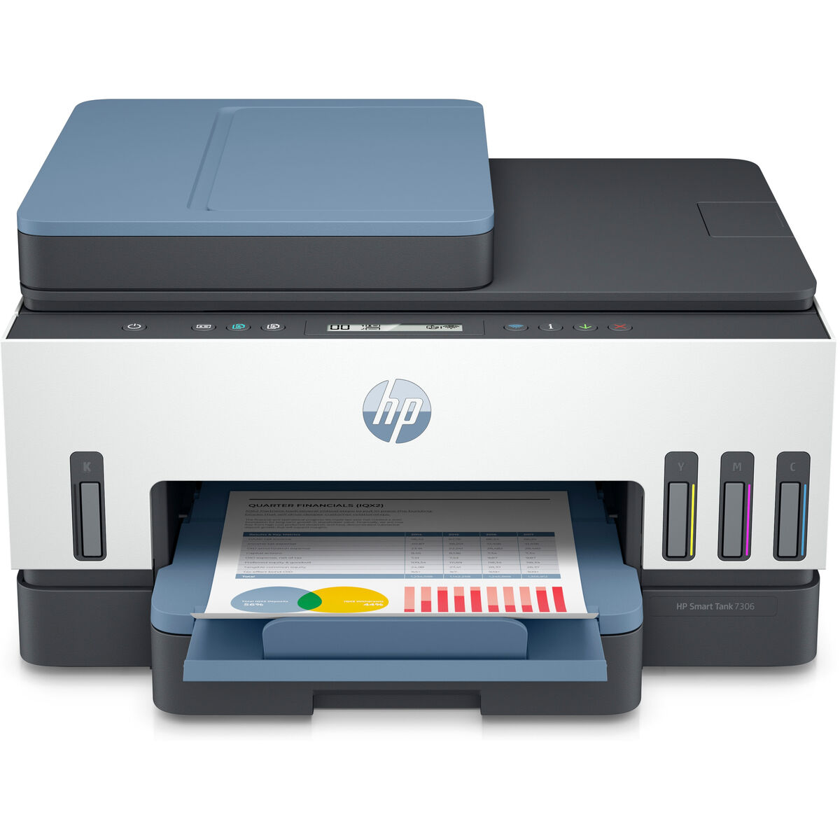 Multifunktionsskrivare HP Impresora multifunción HP Smart Tank 7306, Impresión, escaneado, copia, AAD y Wi-Fi, AAD de 35 hojas; - 3