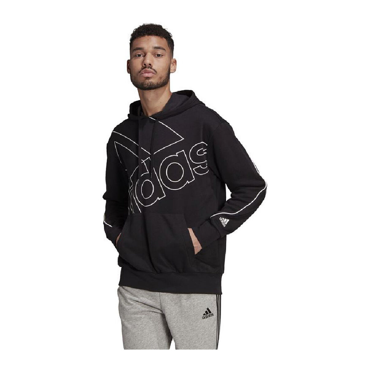 Tröja med huva Herr Adidas Giant Svart - 6