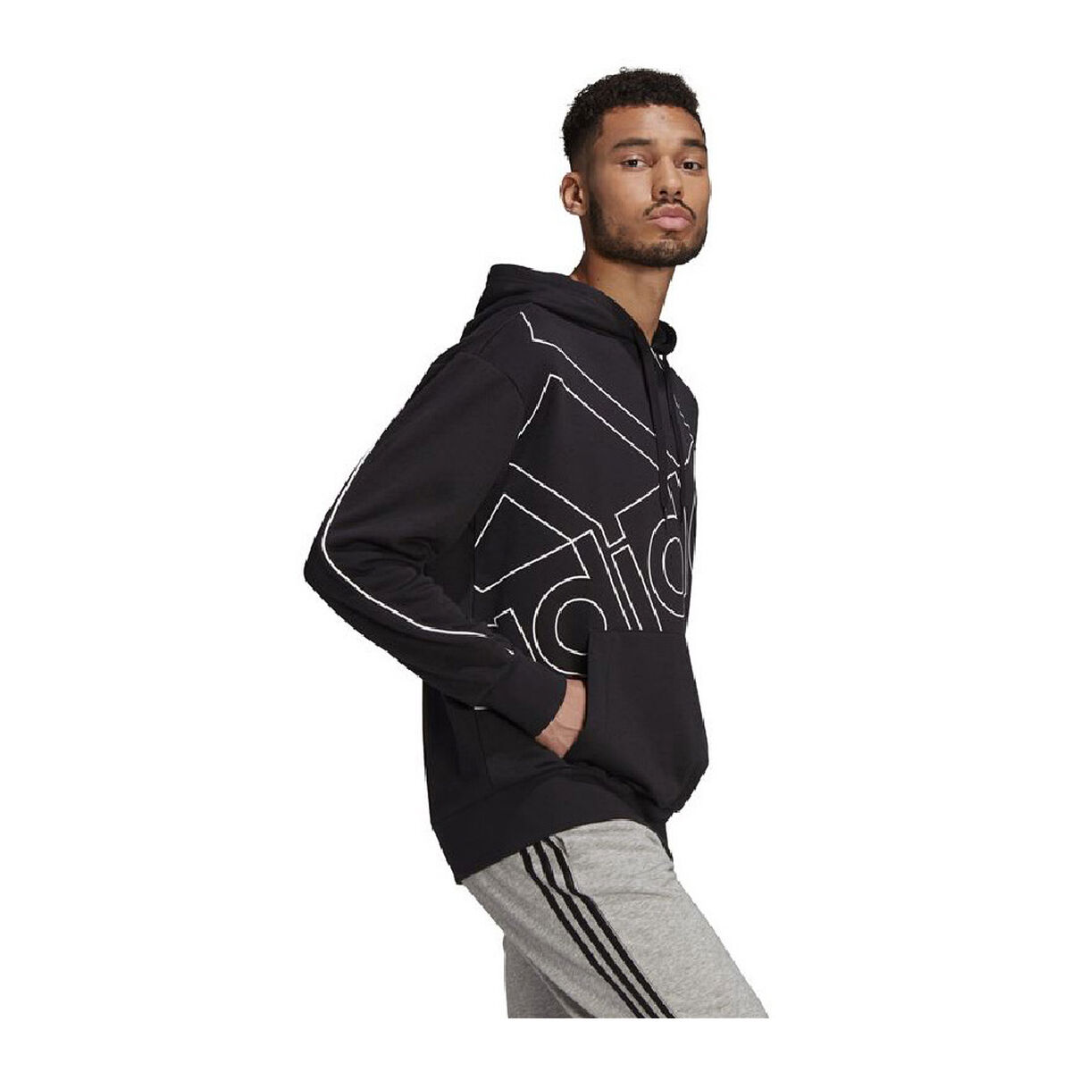Tröja med huva Herr Adidas Giant Svart - 5