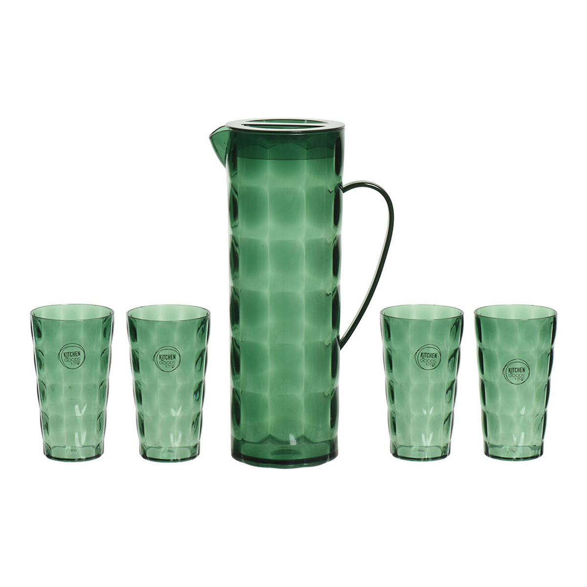 Set med kanna och glas EDM 827051 Återvunnen plast (5 Delar)