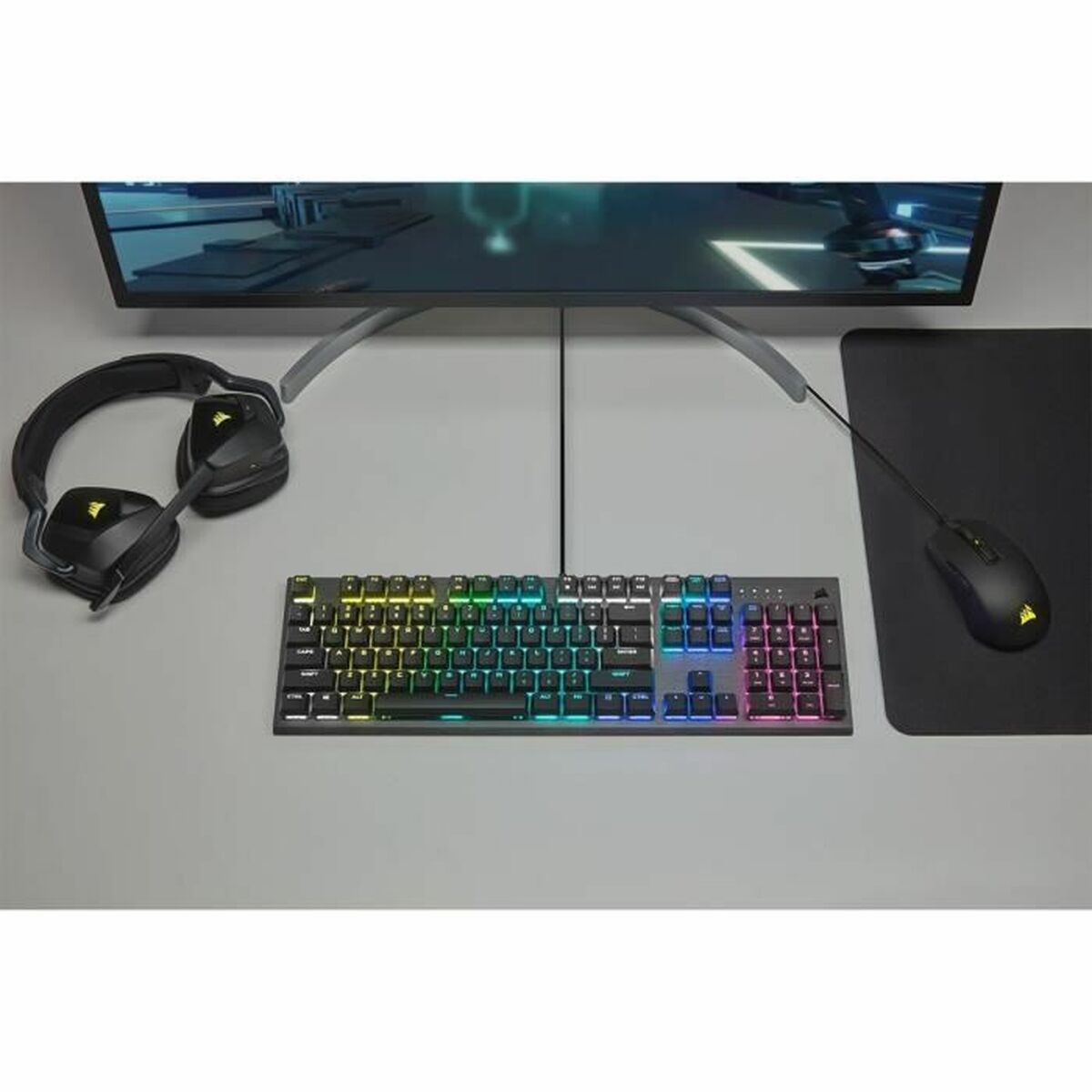 Tangentbord Corsair Svart Franska QWERTY - 4