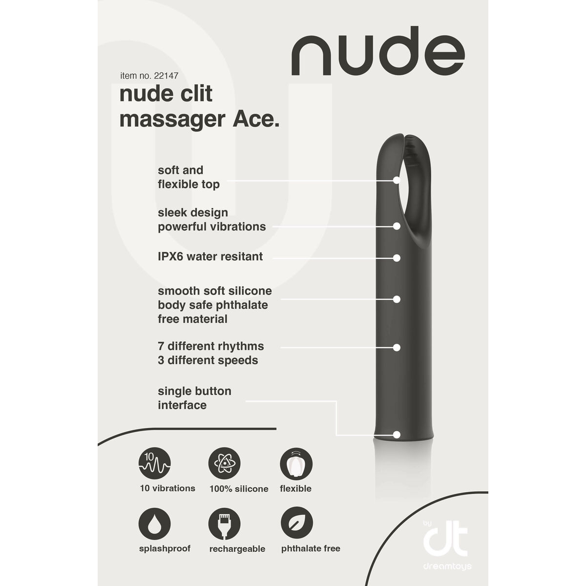 Massagemedel Dream Toys Nude Grå - 7