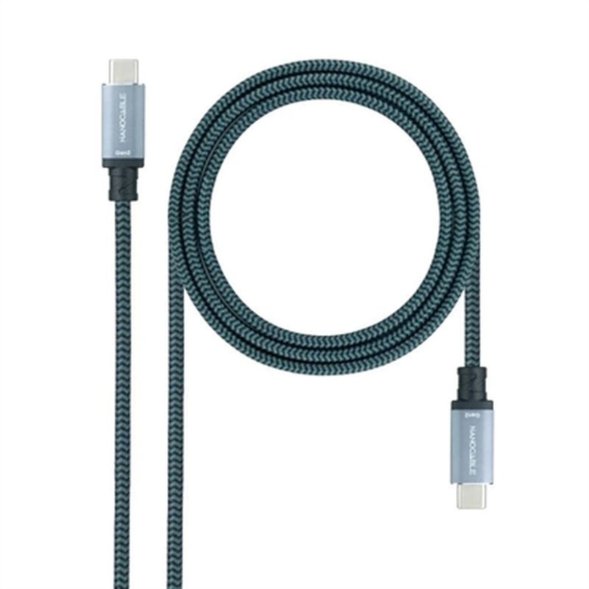 USB-C-kabel NANOCABLE 10.01.4103-COMB 3 m Svart/Grå