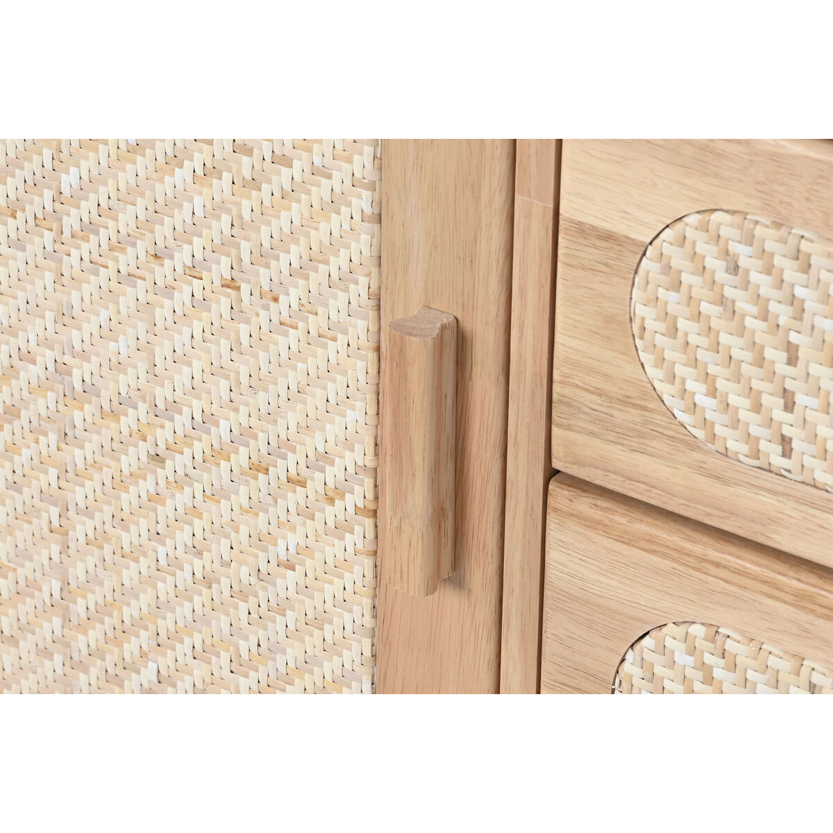 Skänk Home ESPRIT Naturell Metall Rattan Gummiträ 73,5 x 35 x 78 cm - 6