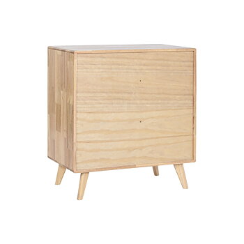 Skänk Home ESPRIT Naturell Metall Rattan Gummiträ 73,5 x 35 x 78 cm