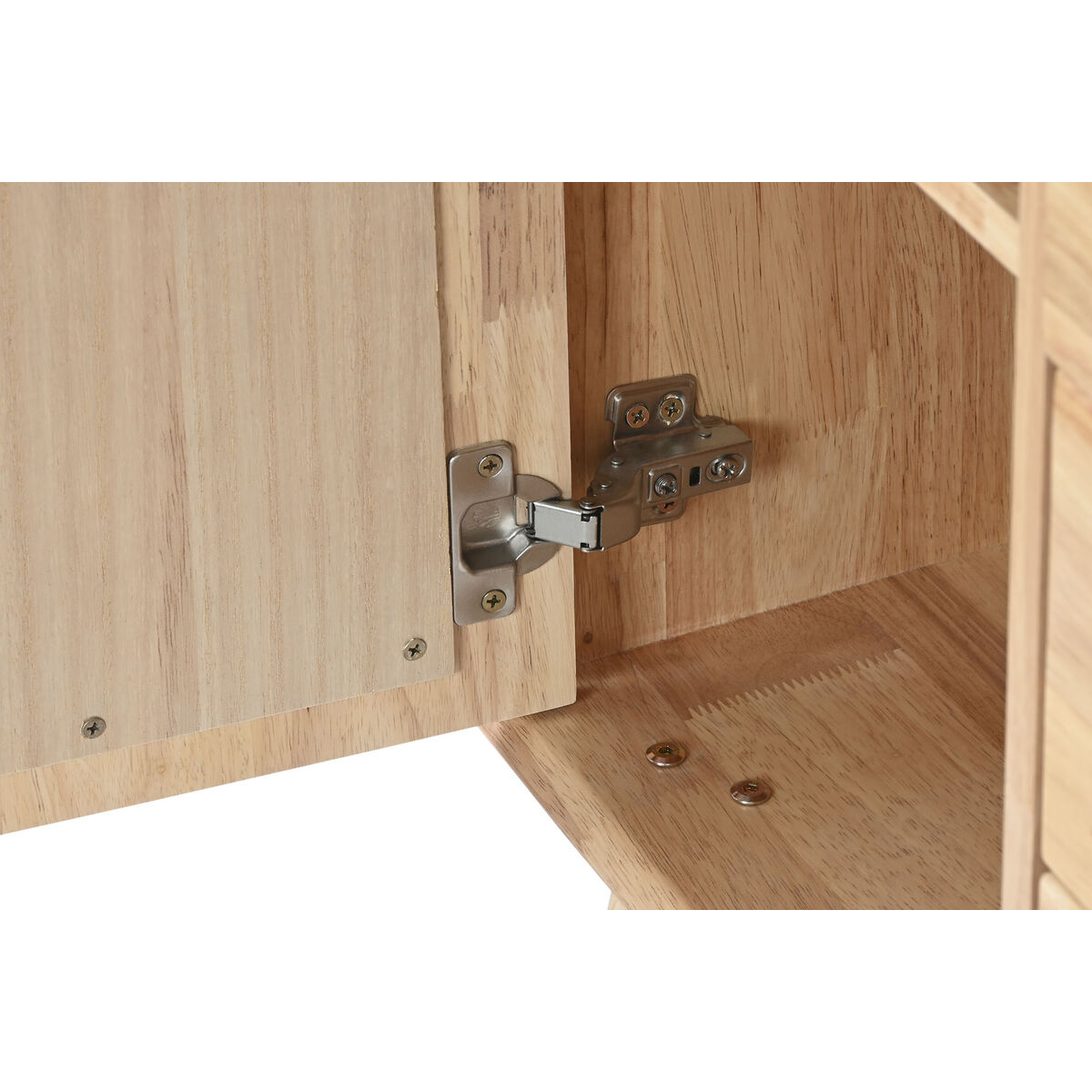 Skänk Home ESPRIT Naturell Metall Rattan Gummiträ 73,5 x 35 x 78 cm - 4