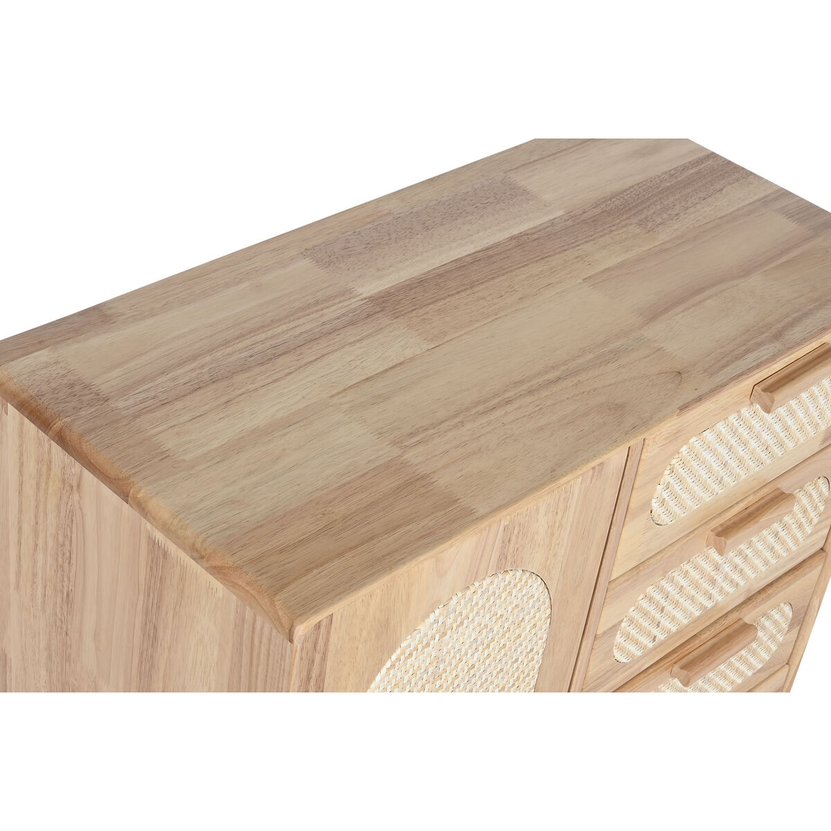 Skänk Home ESPRIT Naturell Metall Rattan Gummiträ 73,5 x 35 x 78 cm - 7