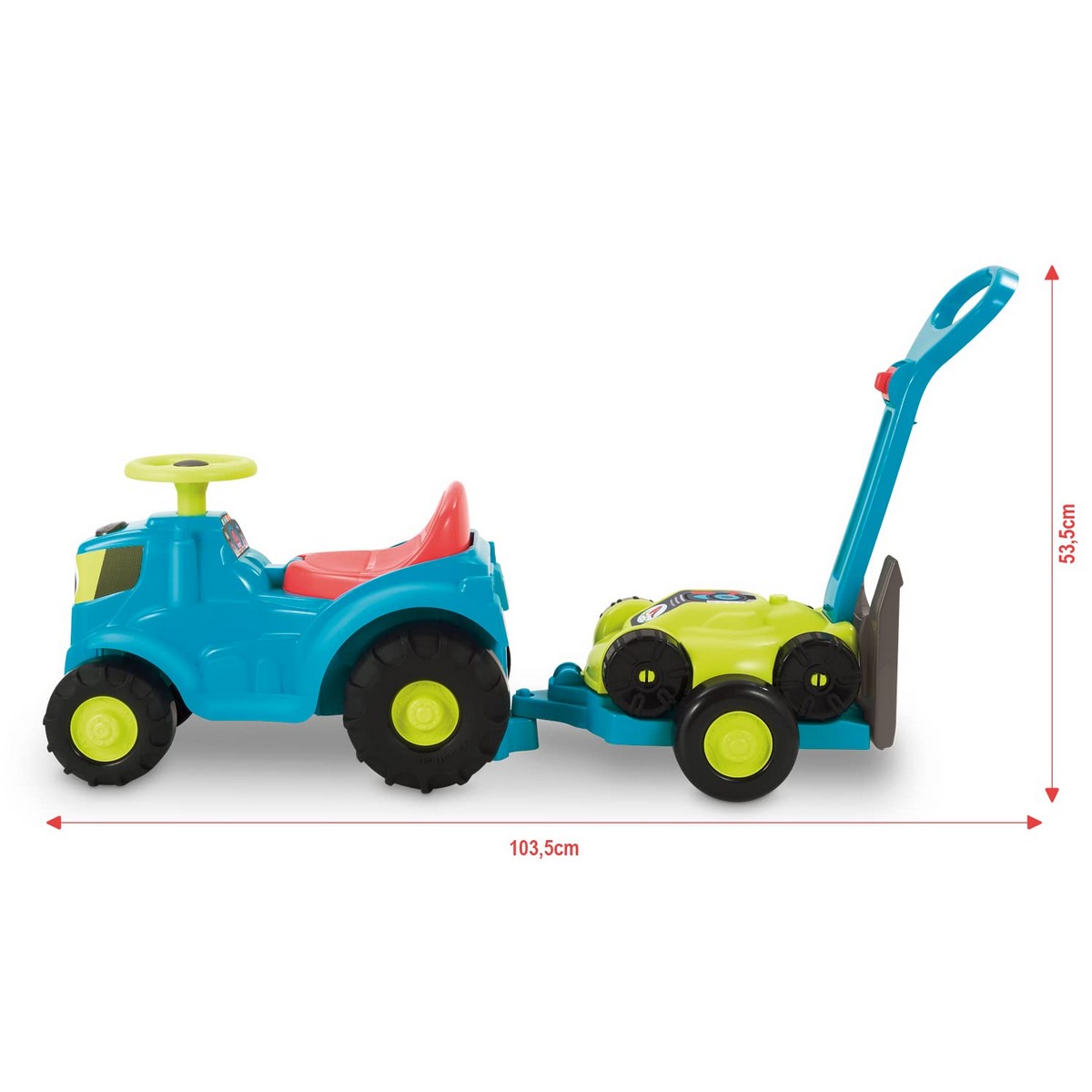 Trehjuling Ecoiffier Trailer Tractor Extraktor Släp - 4