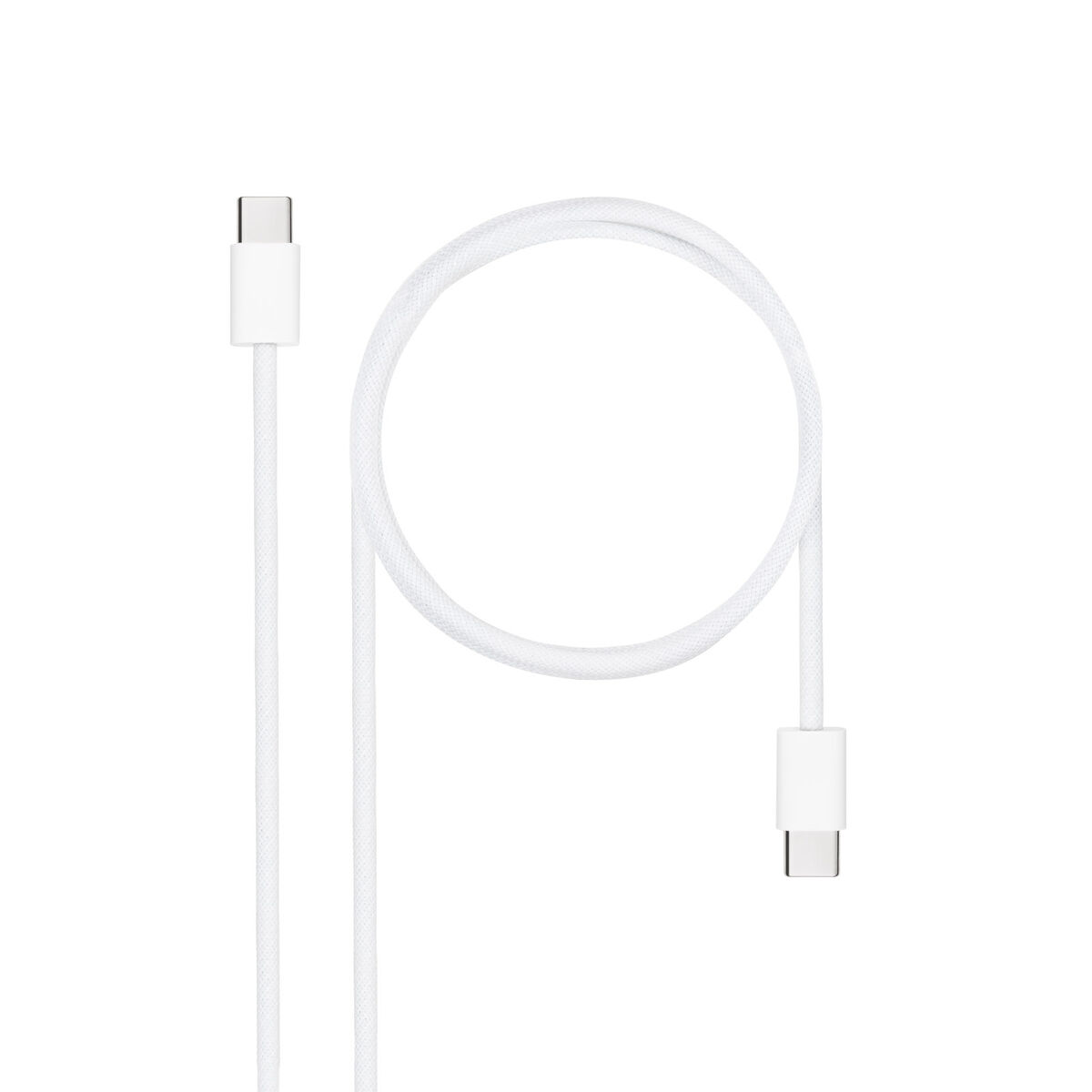 USB-C-kabel NANOCABLE 10.01.6002-CO Vit 2 m