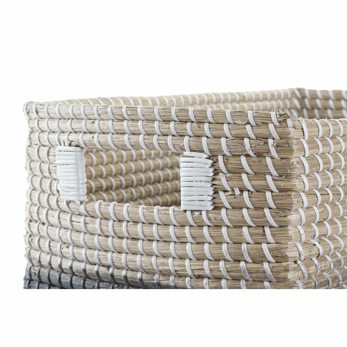 Korg DKD Home Decor Svart Naturell Sjögräs Boho 48 x 28 x 31 cm - 4