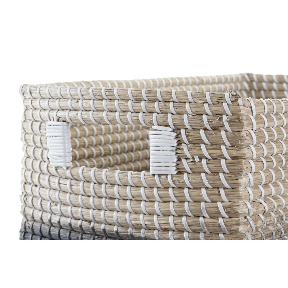 Korg DKD Home Decor Svart Naturell Sjögräs Boho 48 x 28 x 31 cm - 2