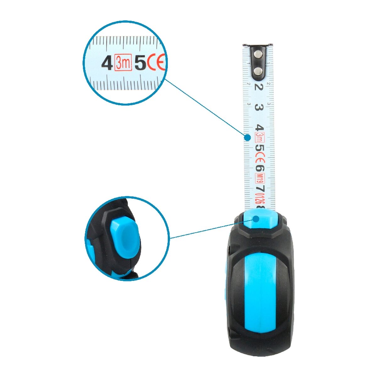 Flexometer Ferrestock HQ 3 m x 16 mm Nylon - 19