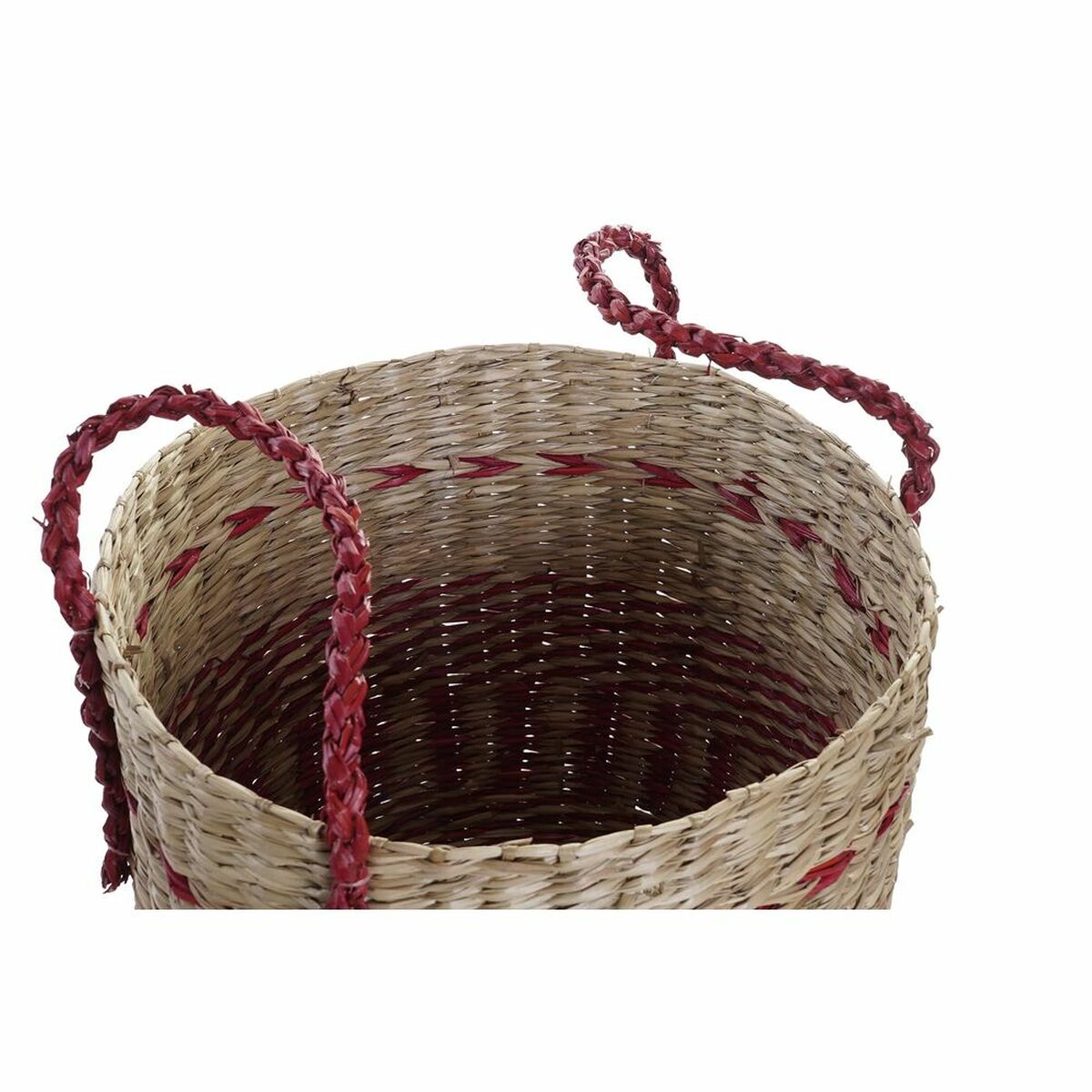 Korg - set DKD Home Decor Naturell Röd Sjögräs (2 pcs) (34 x 34 x 40 cm) - 6