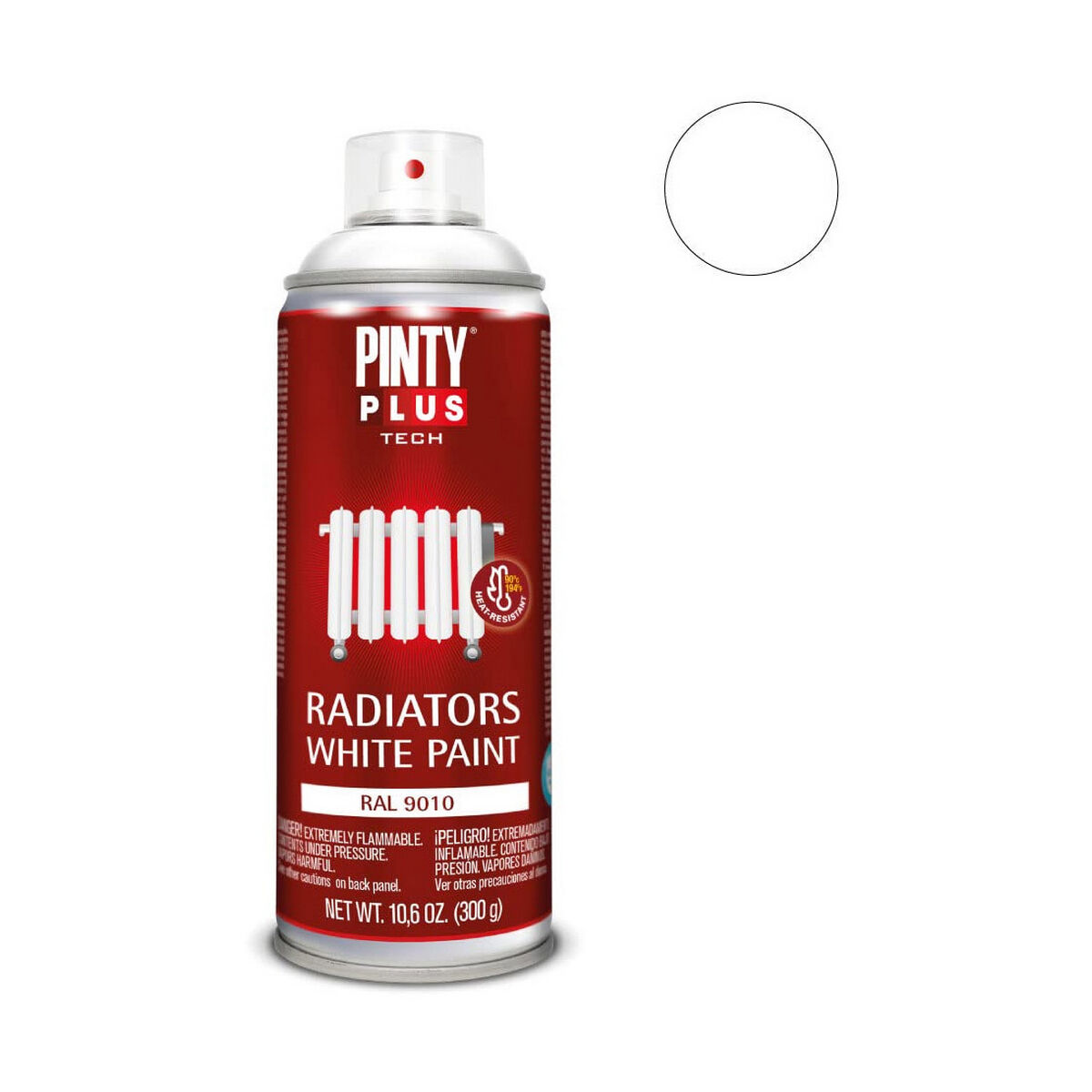 Sprejfärg Pintyplus Tech RAL 9010 400 ml Värmeelement Vit - 2