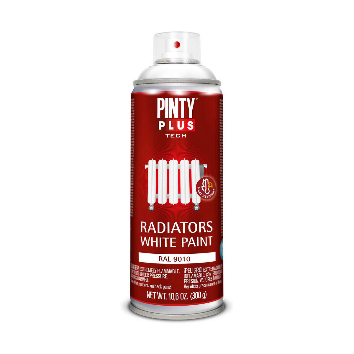 Sprejfärg Pintyplus Tech RAL 9010 400 ml Värmeelement Vit - 3
