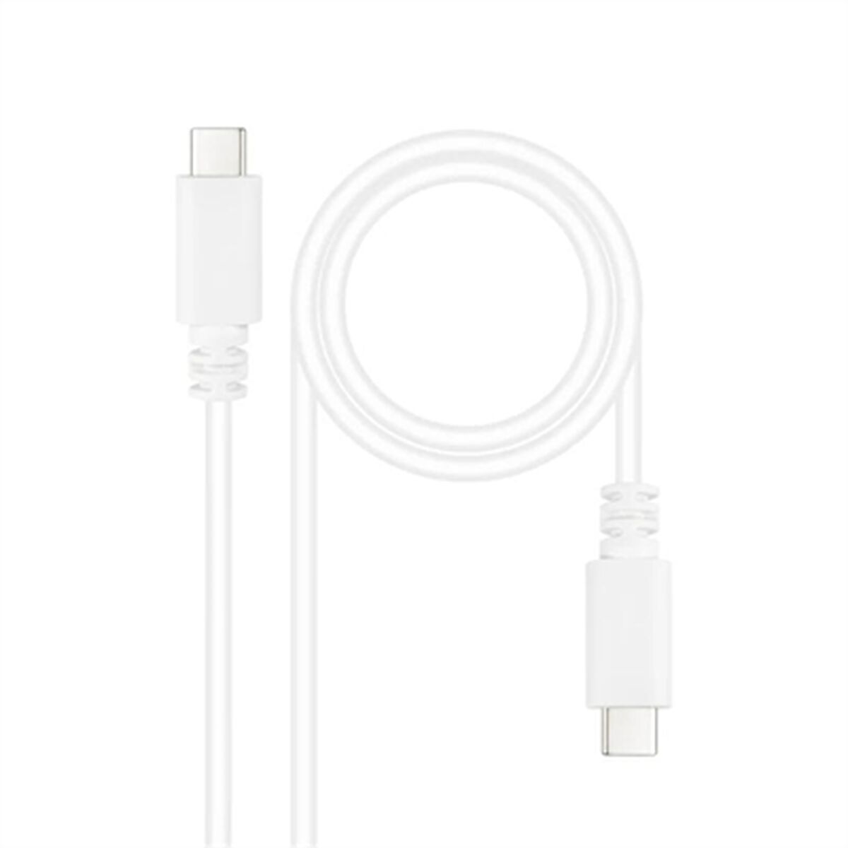 USB-C-kabel NANOCABLE 10.01.2301-L150-W Vit 1,5 m
