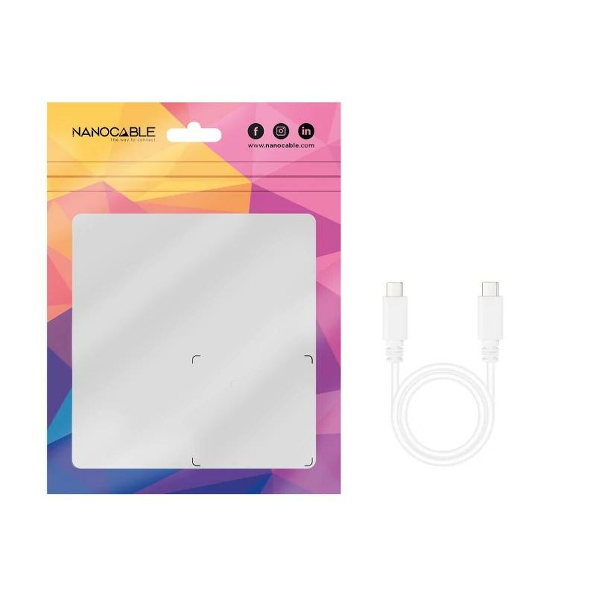 USB-C-kabel NANOCABLE 10.01.2301-L150-W Vit 1,5 m - 3