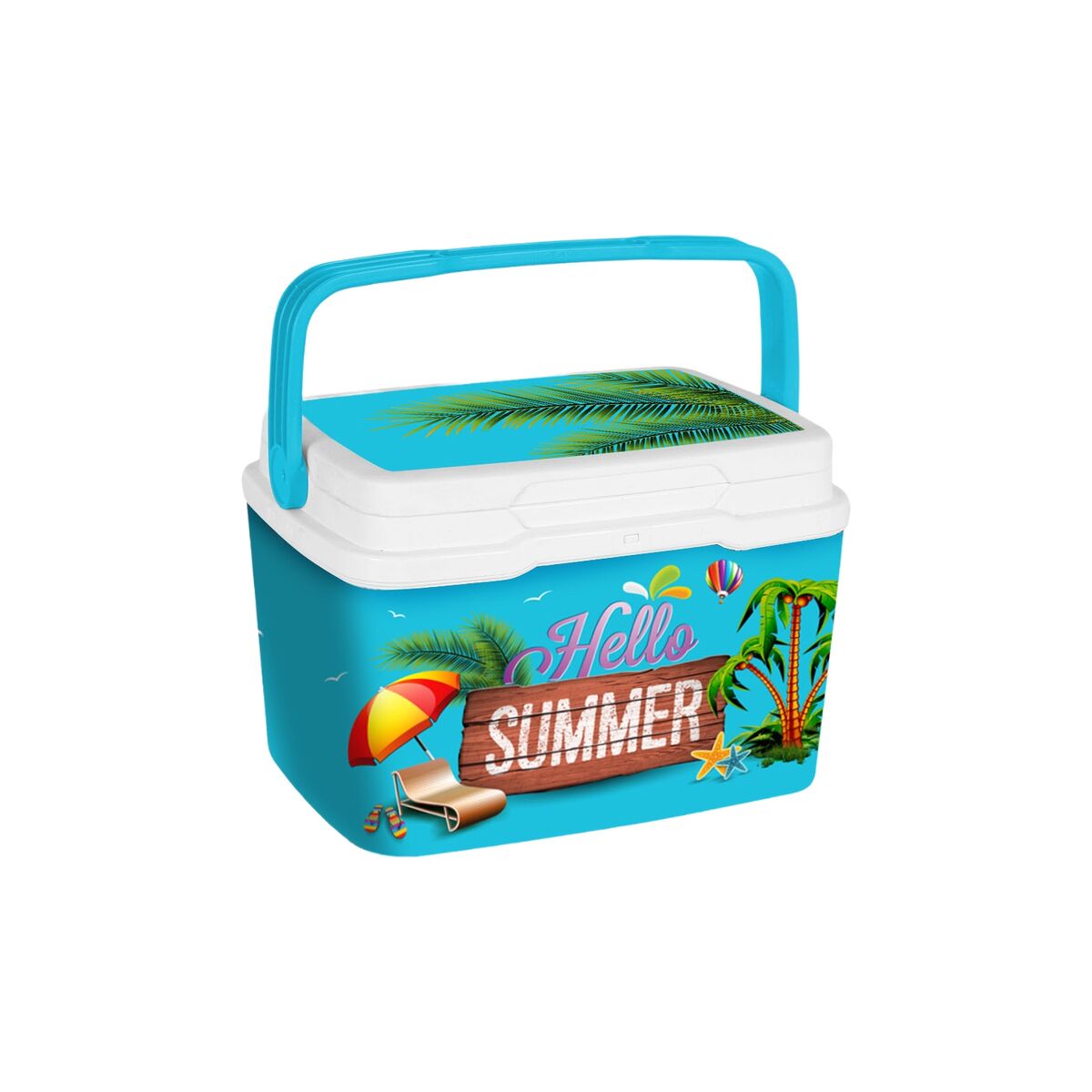 Bärbar kyl Aquapro Hello Summer Multicolour 5 L 28 x 22 x 19 cm (6 antal) - 2