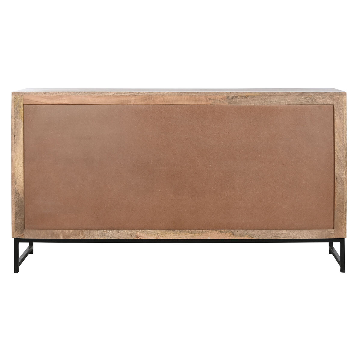 Skänk Home ESPRIT Brun Svart Silvrig Naturell Mangoträ Speglar 150 x 38 x 80 cm - 3