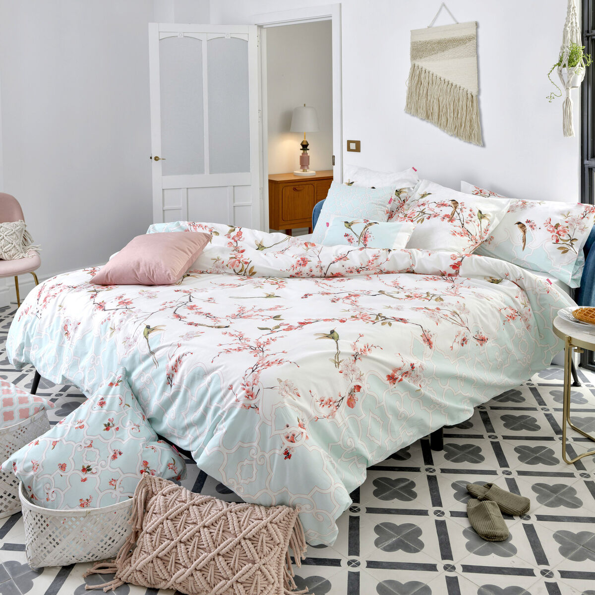 Påslakan HappyFriday Sakura Multicolour 260 x 240 cm - 2