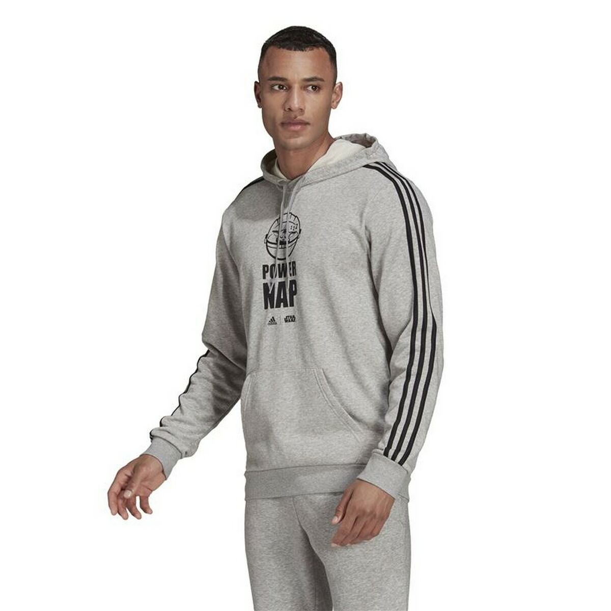 Tröja med huva Herr Adidas X Star Wars: The Mandalorian Ljusgrå - 2