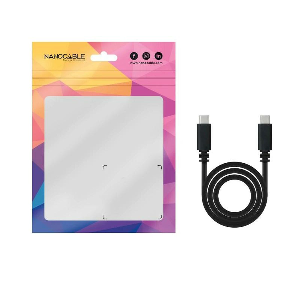 USB-C-kabel NANOCABLE 10.01.2301-L150 Svart 1,5 m - 4