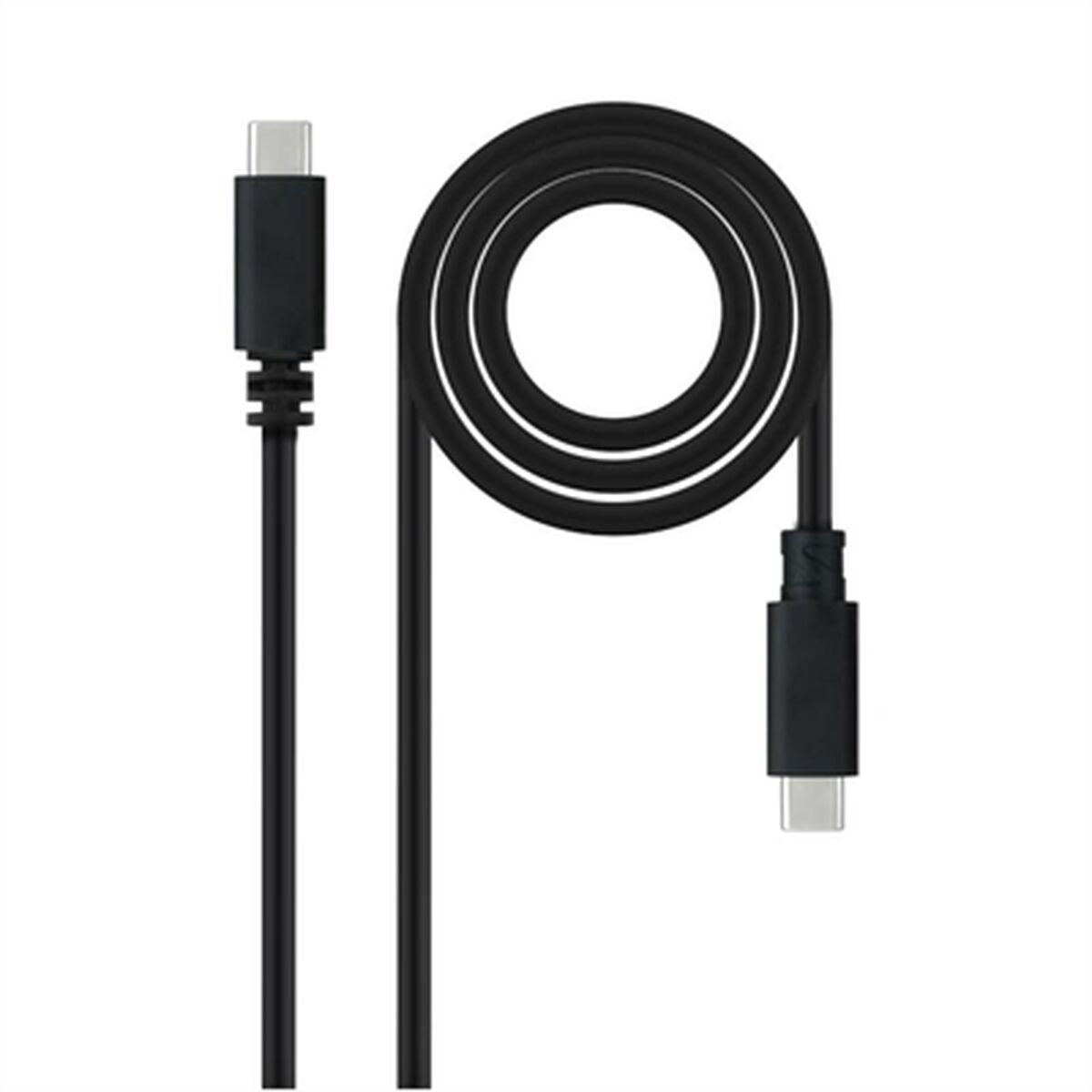 USB-C-kabel NANOCABLE 10.01.2301-L150 Svart 1,5 m