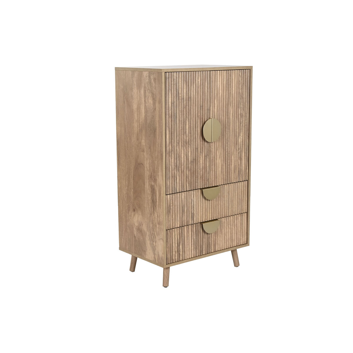 Skåp Home ESPRIT Brun Gyllene Trä Trä MDF 60 x 40 x 110 cm