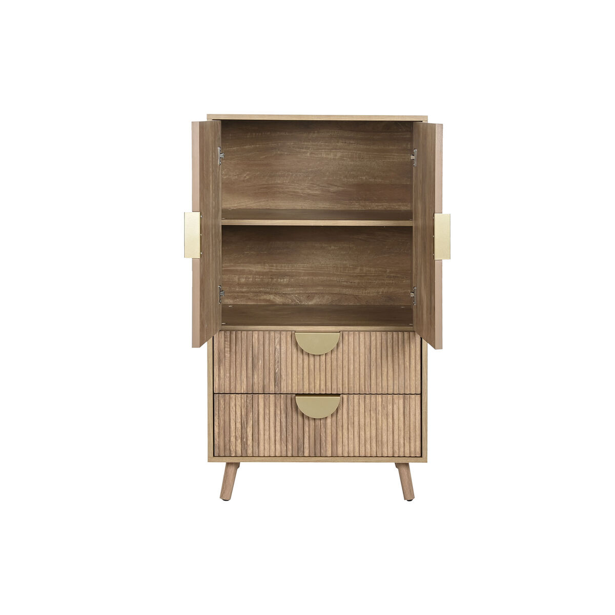 Skåp Home ESPRIT Brun Gyllene Trä Trä MDF 60 x 40 x 110 cm - 3