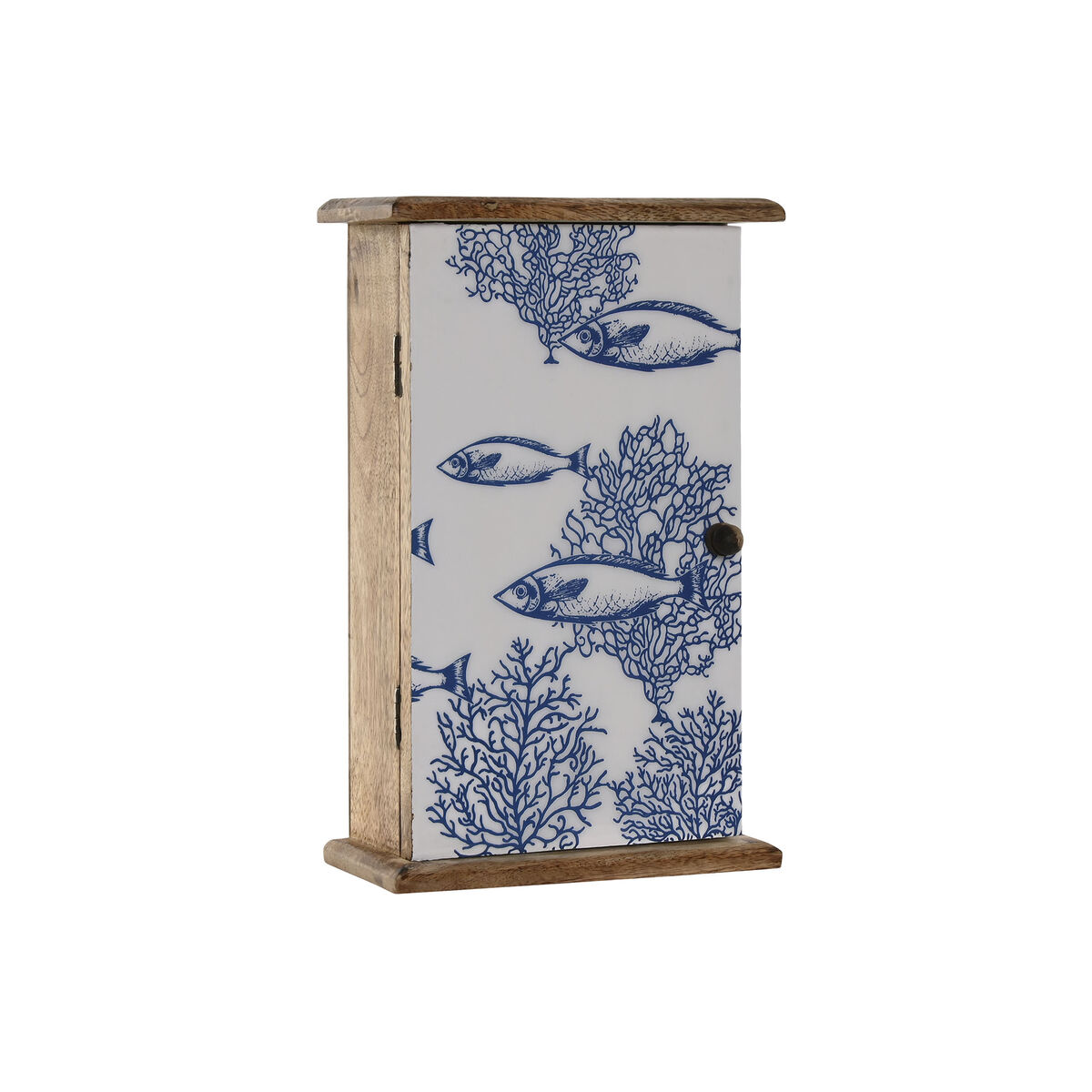 Nyckelskåp Home ESPRIT Blå Vit Naturell 18 x 7,5 x 28 cm - 2