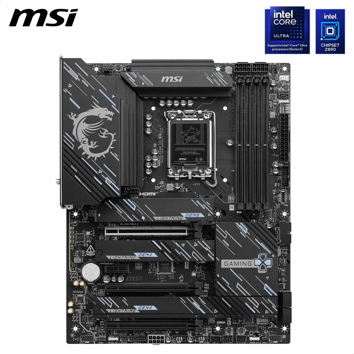 Moderkort MSI Z890 GAMING PLUS WIFI Svart