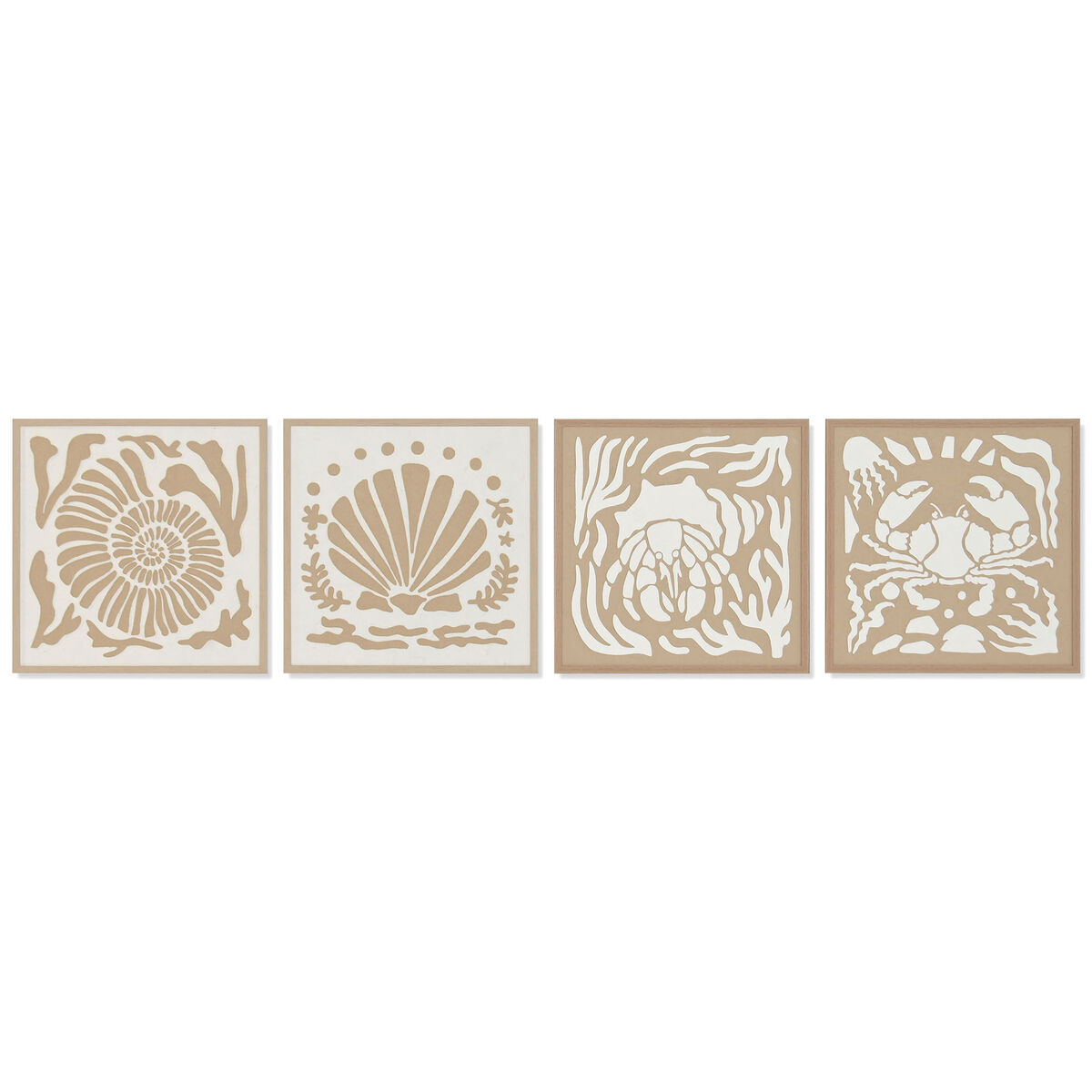 Tavla Home ESPRIT Papper polystyren 50 x 3 x 50 cm (4 antal)