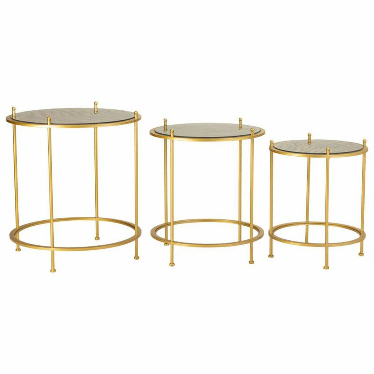 3-bordsset Alexandra House Living Guld 53 x 60 x 53 cm - 4