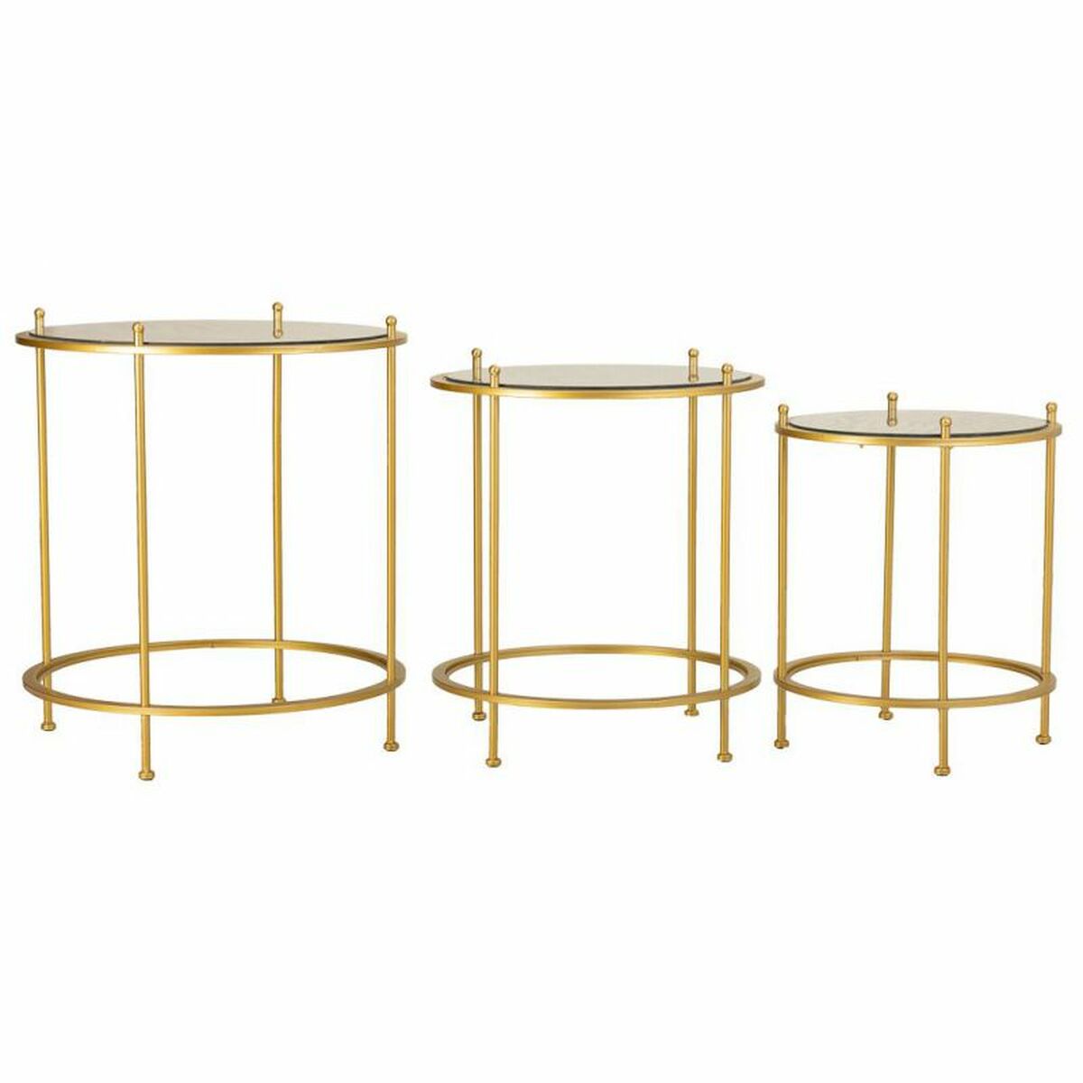 3-bordsset Alexandra House Living Guld 53 x 60 x 53 cm - 3