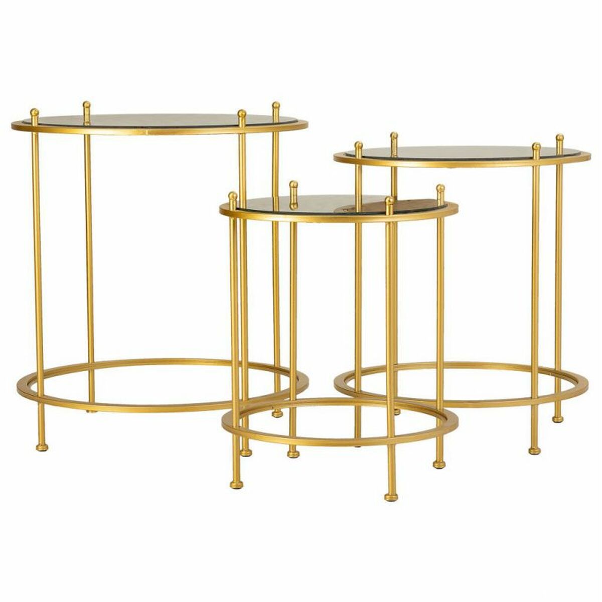 3-bordsset Alexandra House Living Guld 53 x 60 x 53 cm - 2