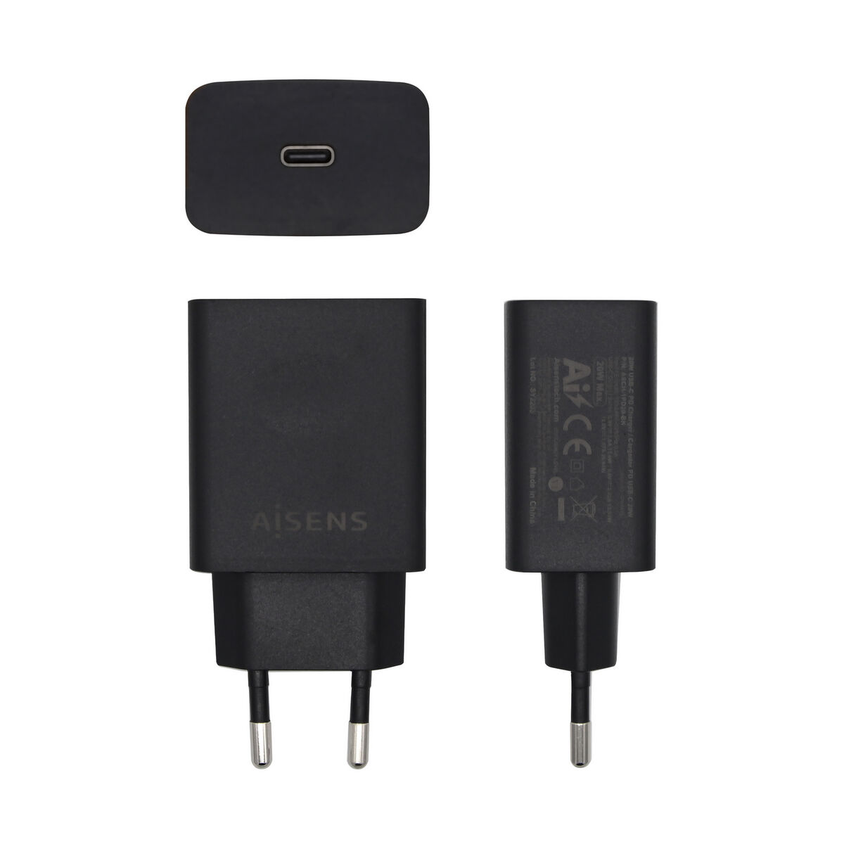 Väggladdare Aisens ASCH-1PD20-BK Svart 20 W USB-C - 2