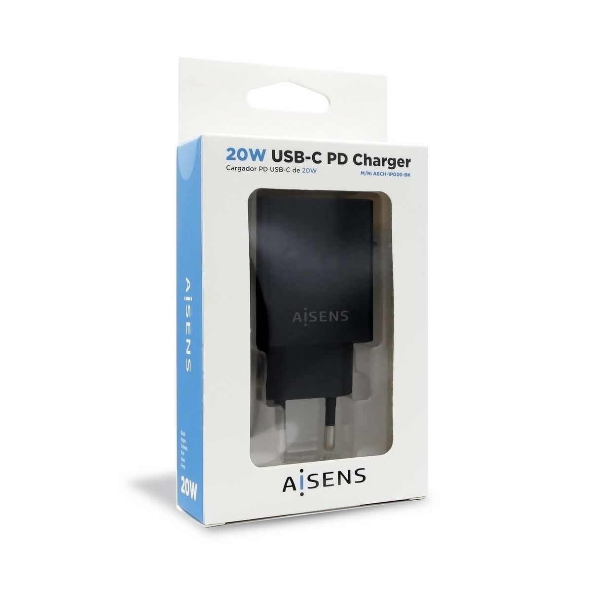 Väggladdare Aisens ASCH-1PD20-BK Svart 20 W USB-C - 3