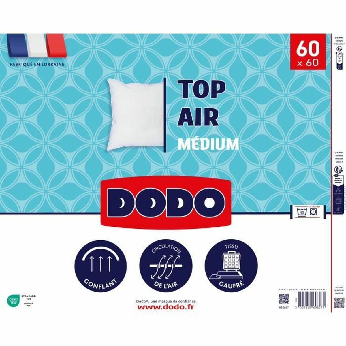 Kudden DODO MEDIUM TOP AIR Vit 60 x 60 cm - 2