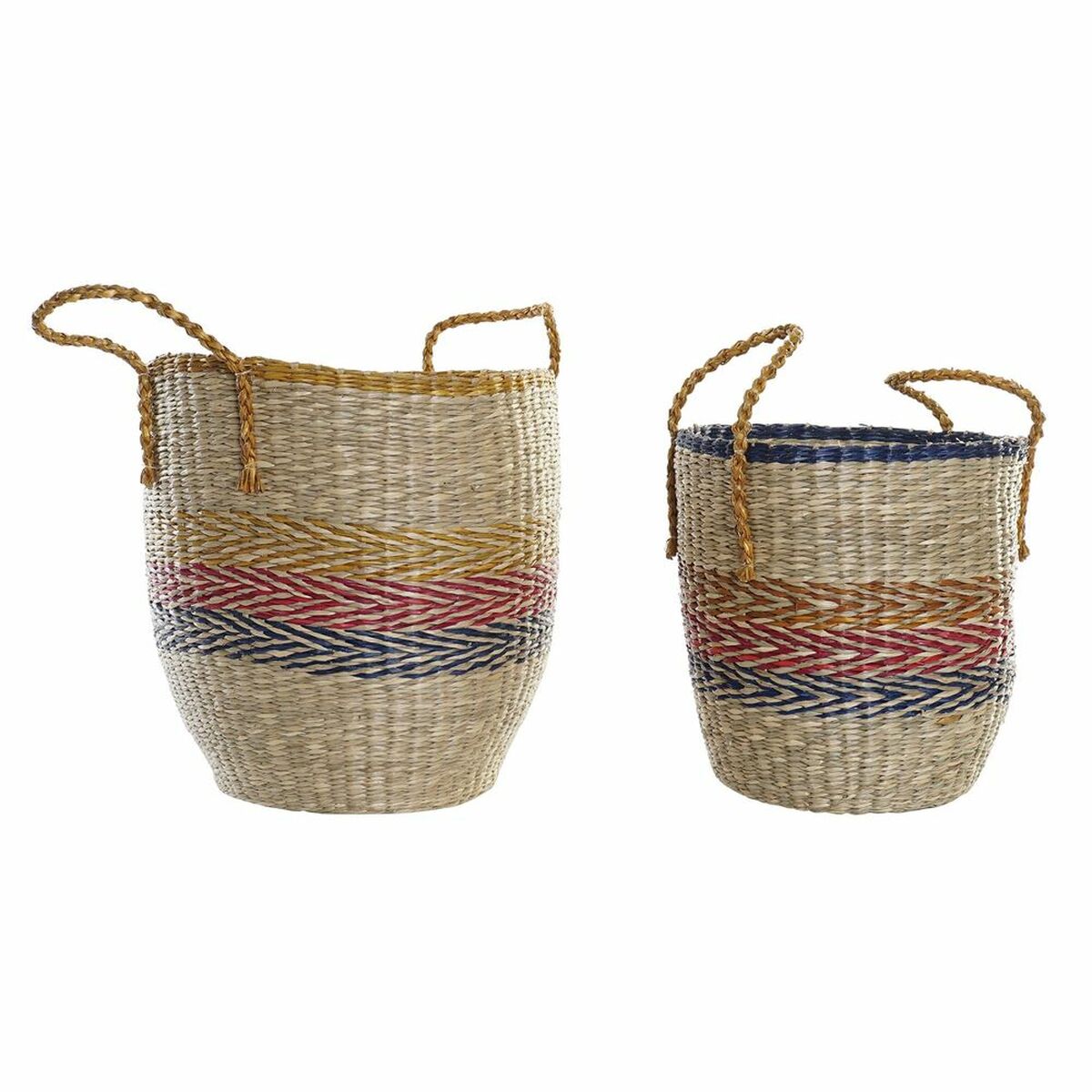 Korg - set DKD Home Decor Orange Grön Sjögräs (35 x 22 x 46 cm) (2 pcs) - 3