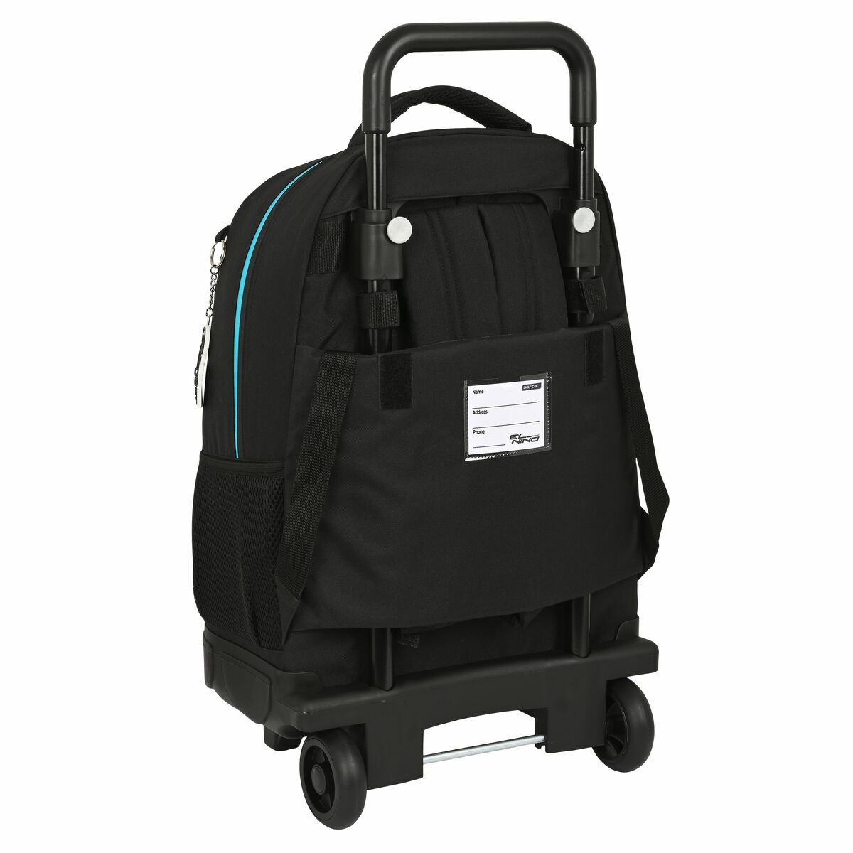 Skolväska med hjul El Niño Green Bali 33 x 22 x 45 cm - 2
