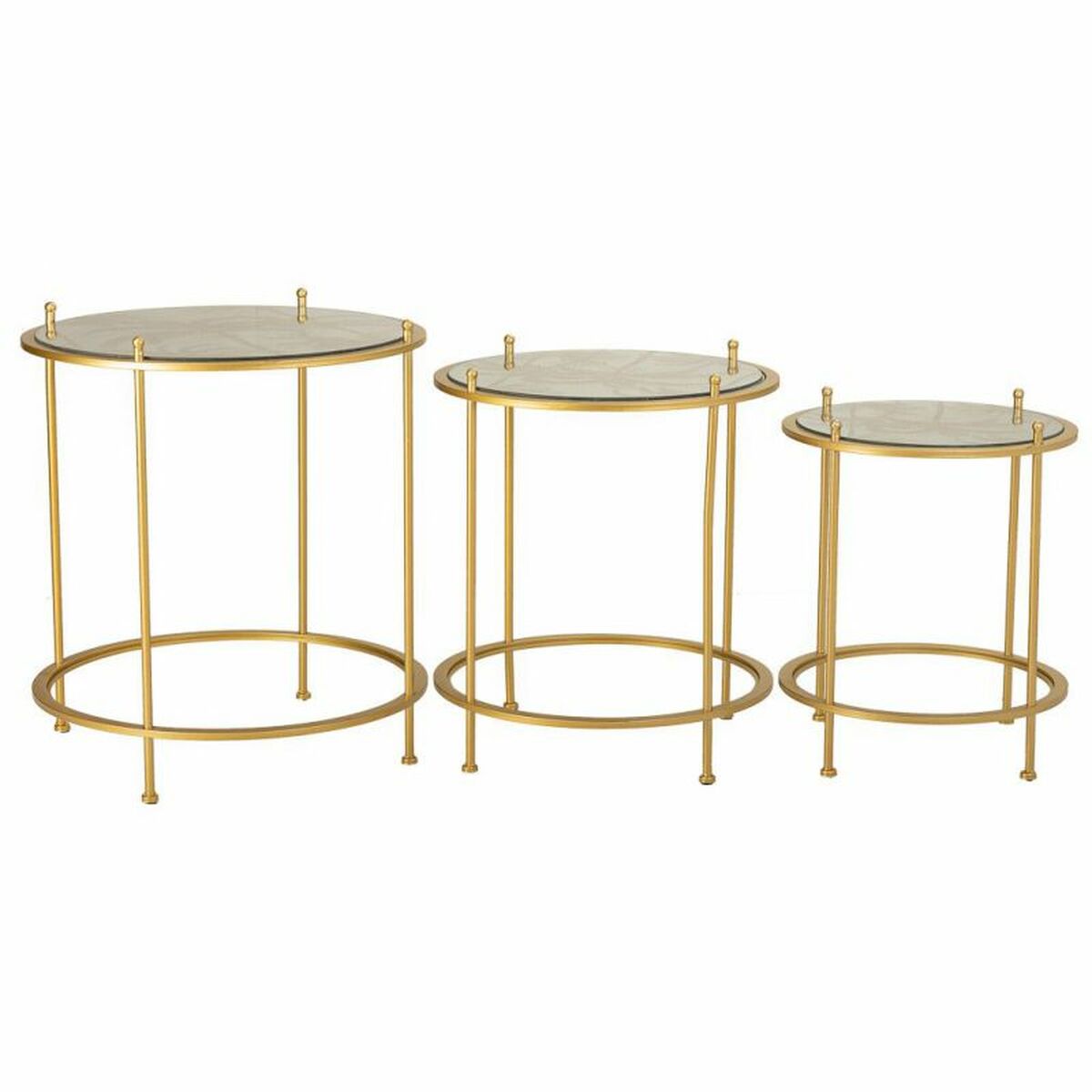 3-bordsset Alexandra House Living Guld 53 x 60 x 53 cm - 3