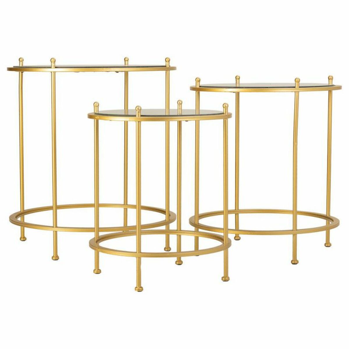 3-bordsset Alexandra House Living Guld 53 x 60 x 53 cm - 2