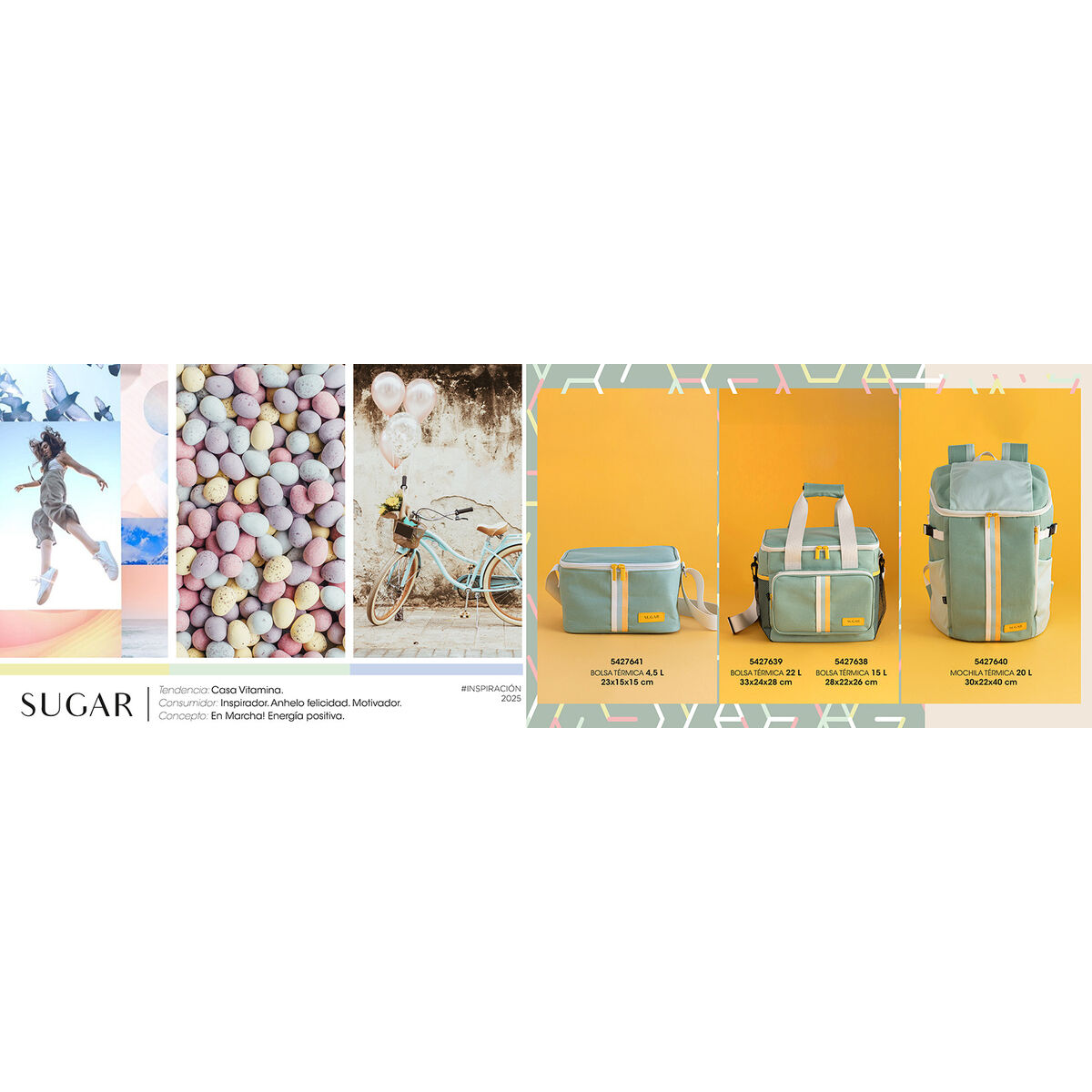 Kylryggsäck Quid Sugar Grön Textil 20 L 30 x 22 x 4 cm (6 antal) - 3