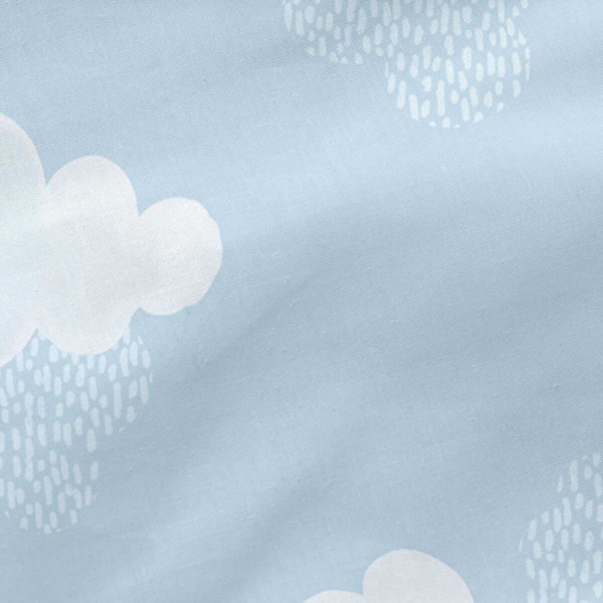 Quiltat täcke utan vadd HappyFriday Basic Kids Clouds Blå 90 x 200 cm - 6