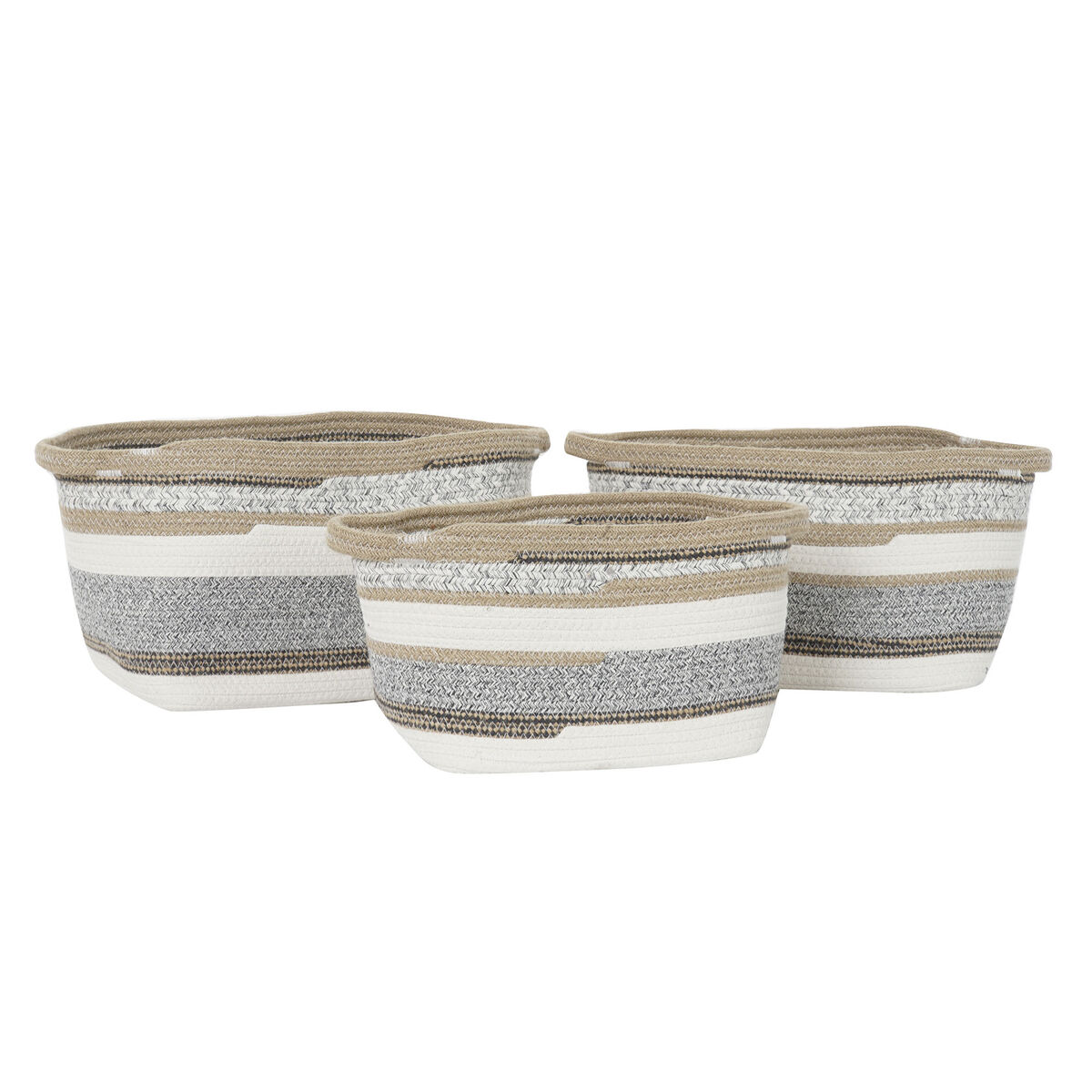 Korg - set DKD Home Decor Bomull Jute (36 x 30 x 24 cm) - 2