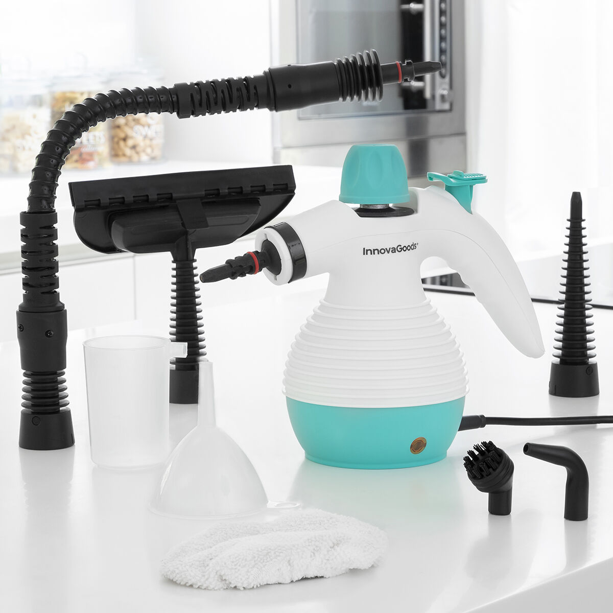 Multifunktionell 9-i-1 handhållen steamer med tillbehör Steany InnovaGoods 0,35 L 3 Bar 1000W - 2