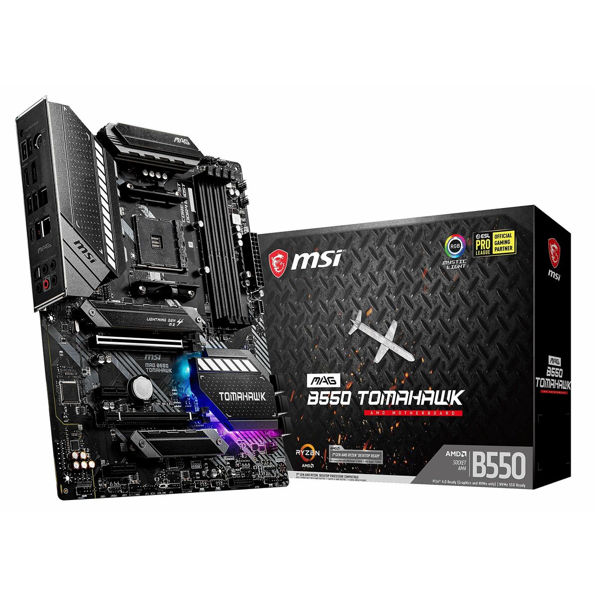 Moderkort MSI MAG B550 TOMAHAWK ATX DDR4 AM4 AMD B550 AMD AMD AM4 - 4